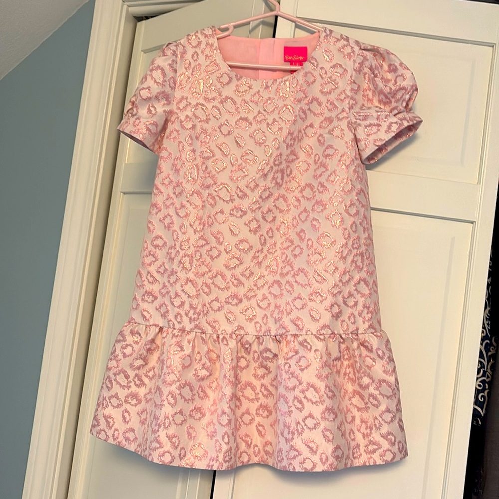 EUC Lilly Pulitzer Girls Metallic Erina Dress - size 8!